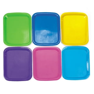 PLASDENT Flat Tray, Size F (Mini)- Pastel Light Mauve, Plastic, 9-5/8in x  6-5/8in x 7/8in . #300FMS-10PL