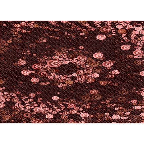 Ahgly Company Machine Washable Indoor Rectangle Transitional Chocolate Brown Area Rugs, 2' x 5'