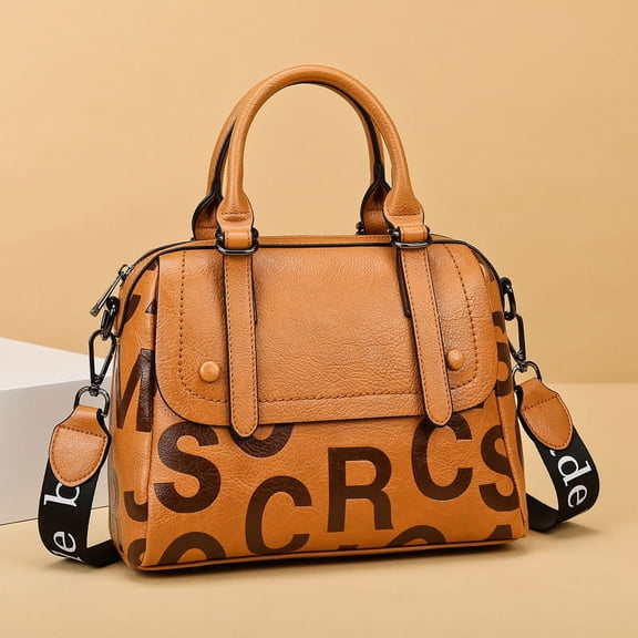 Women's Bag Retro Embossed Women's Handbag Texture Soft Leather Large Capacity Commuter Shoulder Bag