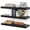 Black, variant on Mifurn 23.6'' Floating Shelves for Wall, Wall Mounted Wood Shelves for Bedroom, Bathroom, Kitchen, Set of 3, Gray