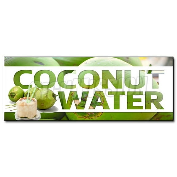 24" COCONUT WATER DECAL sticker fresh drinks cold ice soda water