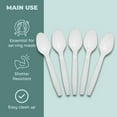 Clear Plastic Spoons, 100 Count Durable Disposable Utensils and