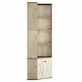 thumbnail image 3 of Spaco Rustic Corner Cabinet with Durable Wood Construction, Multi-Tiered Corner Shelf for Indoor, Space-Saving Storage Unit, Brown, 3 of 5