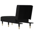 thumbnail image 3 of vidaXL Chaise Longue Velours Noir, 3 of 5