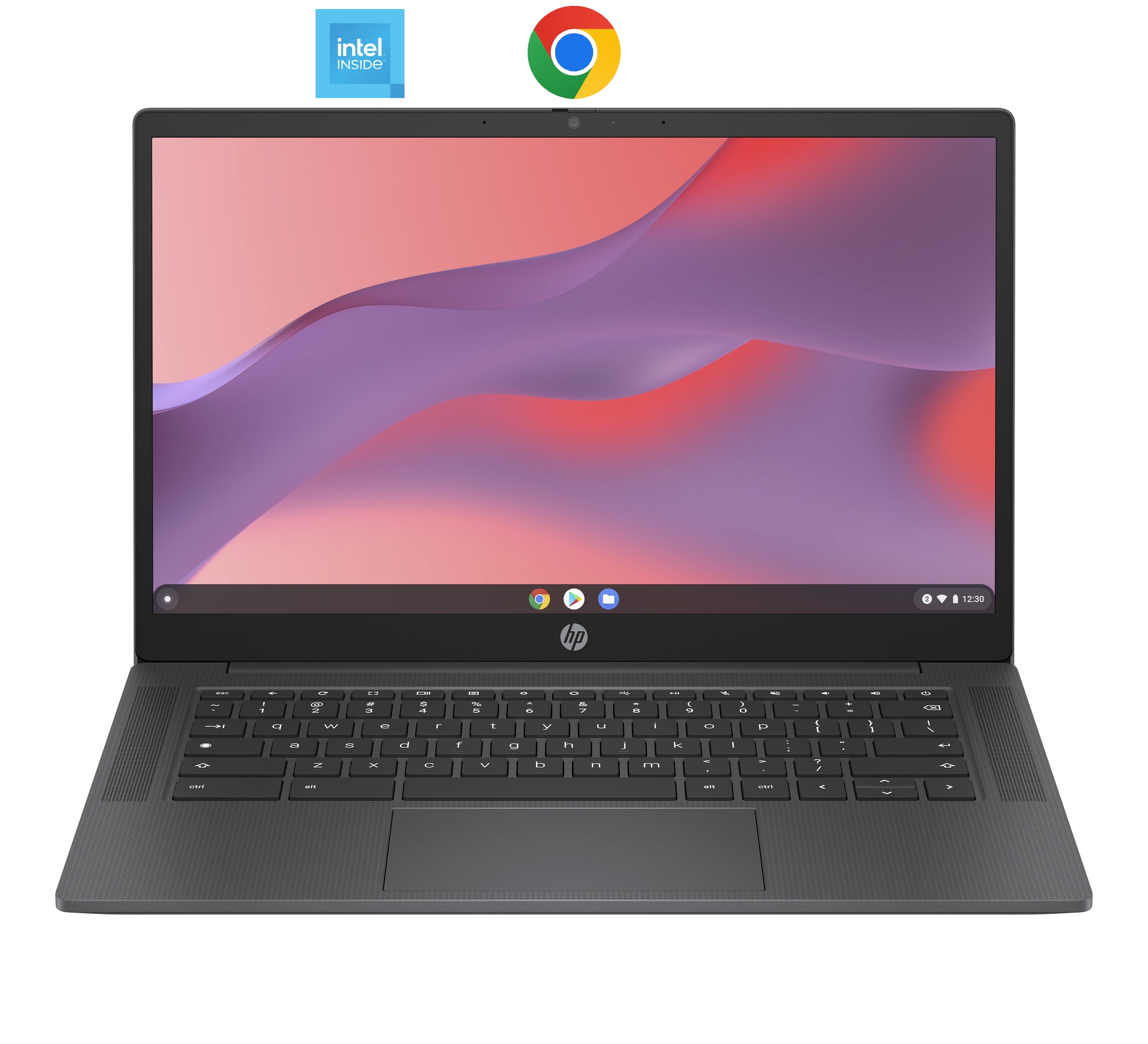 HP Chromebook 14A-NF0020CA - Intel N-series - N100 / up to 3.4 GHz - Chrome OS - UHD Graphics - 8 GB RAM - 128 GB SSD UFS - 14" IPS 1920 x 1080 (Full HD) - Wi-Fi 6, Bluetooth - glacier silver