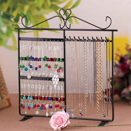 Sports Strand Necklace - Metal Iron Earrings Necklace Ear Studs Jewelry Display Rack Stand Organizer Holder