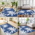 thumbnail image 5 of Navy Blue Palm Trees Rectangle Rug 3'x5' Summer Beach Tropical Farmhouse Washable Area Rugs for Living Room Bedroom Entryway Non Slip&nbsp; Entrance Door Mat Indoor Floor Carpet, 5 of 9