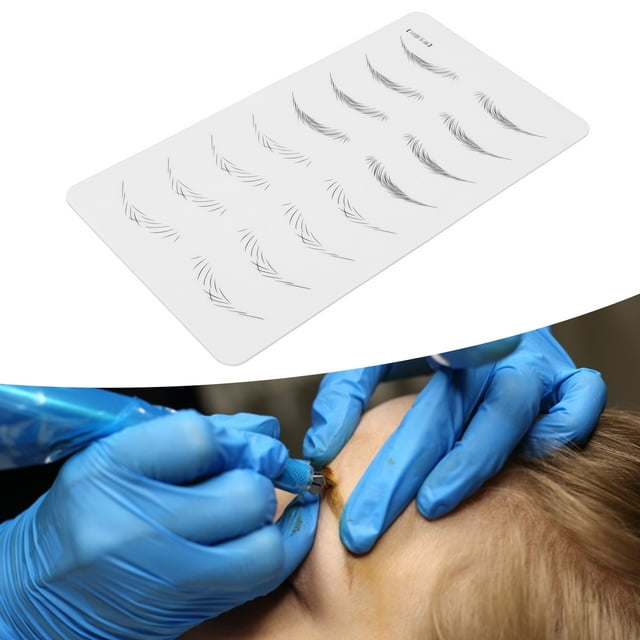 Thickened Soft Skin for Microblading Practice, Wide Eyebrows with Hand Feel, Clean Working, Double Sided