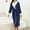 Navy, variant on XINXIAOO Women's Fall/winter V Neck Solid Color Flannel Long Nightgown Womens Robe Long Heavy Robes for Women Flannel Womens Housecoats Comfy Robes for Women Dark Silk Robe Night Robe Women Satin