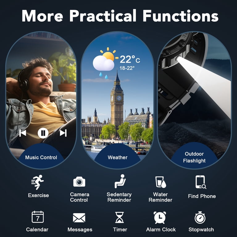 HD Fitness Smartwatch with Calling and 130+ Sport Modes photo 3