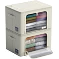 thumbnail image 1 of Boîte de Rangement avec Fenêtre, Beige - Lot de 2, 1 of 15
