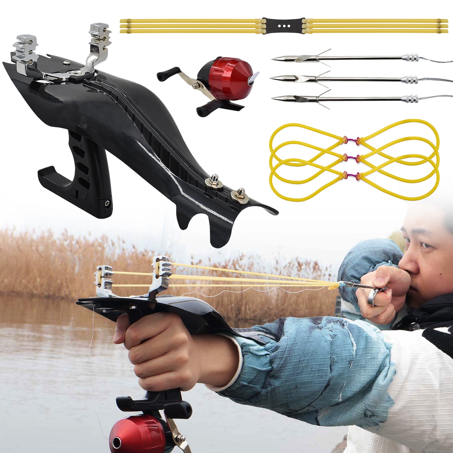 Piaoyu Professional Hunting Shooting Fish Set Accessories Fishing Shooting Slingshot