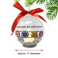 thumbnail image 3 of LED Christmas Ornament - Firefighter Police First Responders and Nurse Xmas Ornament - Red Ribbon LED Lighted Ball with Silver Star Confetti - 4 hour timer included, 3 of 4