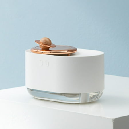 

2024 Spray Humidifier Rotating Planet Mini Desktop USB Charging Night Light Humidifier for Home Nordic White
