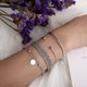 thumbnail image 3 of pulseras/brazaletes de plata con cadenas retorcidas, borlas y bolas, 3 of 5