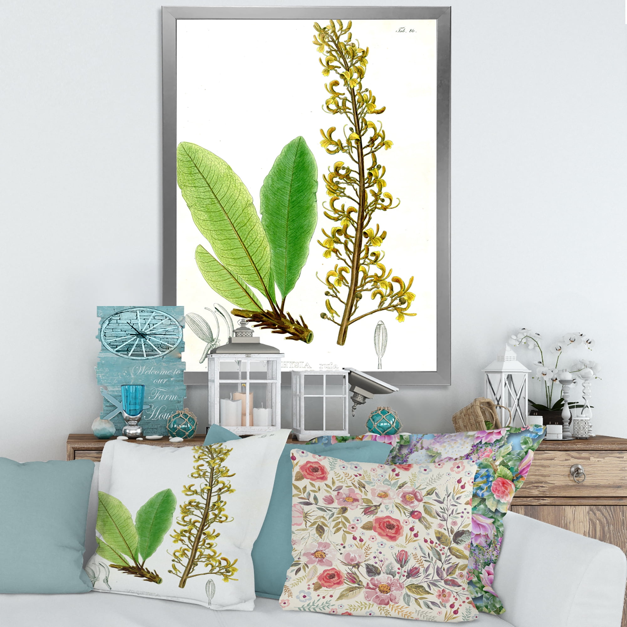 Designart 'Ancient Brazilian Plant IV' Traditional Framed Art Print