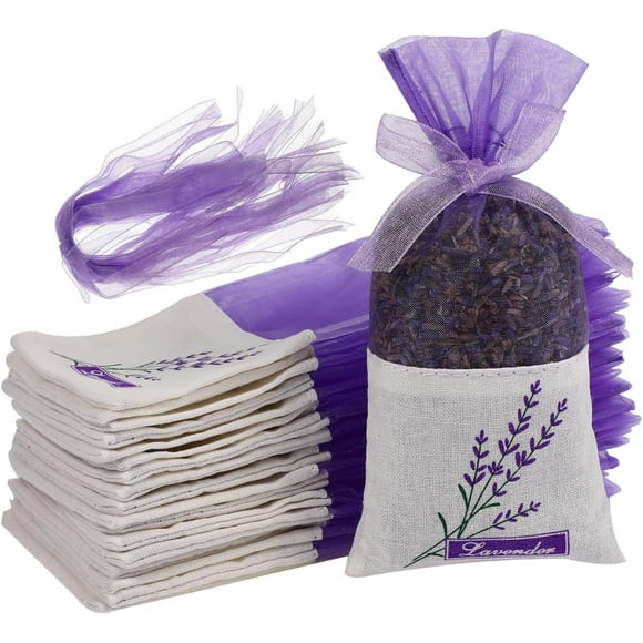 COHEALI 30pcs Lavender Sachets Bags - Light Purple, Cotton, 5.90x2.83x0.03in, Portable Sachet Bags for Dried Flowers, Closet Fresheners, Storage Use