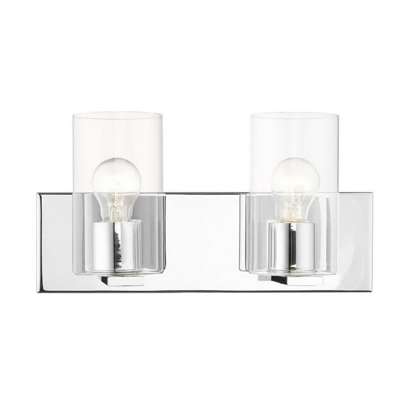 2 Light Bathroom Light in Contemporary Style 15 inches Wide By 7.75 inches High-Polished Chrome Finish Bailey Street Home 218-Bel-4188872