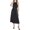 Black, variant on INC Womens Satin Long Midi Dress