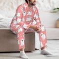 thumbnail image 6 of Halloween Mens Pajamas Set, Prizraki_pattern Button-Down Long Sleeve Lounge Pjs Set Halloween Costumes, 6 of 7