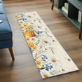 thumbnail image 4 of White Daisy 2'x6' Runner Rug, Spring Floral Elegant Pastoral Bees Watercolor Washable Non-Slip Area Rugs for Hallway Kitchen Floor Bedroom Entryway, Laundry Carpet Decoration Indoor Mat, 4 of 9
