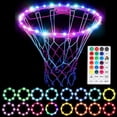 thumbnail image 1 of Luces LED de aro con control remoto con 4 modos y 16 colores, resistentes al agua para jugar al aire libre y mejorar el baloncesto nocturno, 1 of 8