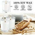 thumbnail image 3 of NGD 48 Pack Warm White Unscented Clear Glass Filled Votive Candles. Hand Poured Wax Candle Ideal Gifts for Aromatherapy Spa Weddings Birthdays Holidays Party., 3 of 13