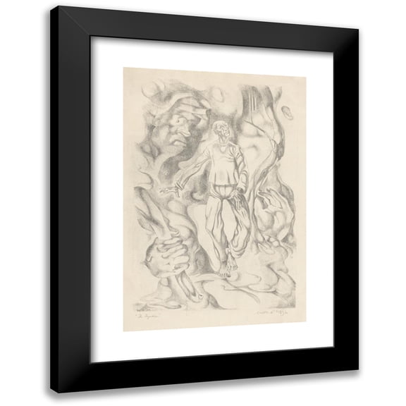 William Asby McCloy 17x24 Black Modern Framed Museum Art Print Titled - The Fugitive (1936)