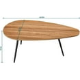 thumbnail image 4 of Mid Century Modern Coffee Table for Living Room Small Coffee Table Rustic Oval Coffee Table Retro Accent Sofa Center Table for Living Room,22.2" D x 42.5" W x 17.1" H, Walnut Oak, 4 of 7