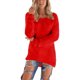 thumbnail image 1 of Mujeres Pullover Túnica Tops Casual Fluffy High Low Sweaters Cuello redondo Color sólido Manga larga Camisas de longitud media para damas jóvenes S-5XL Tallas grandes, 1 of 3