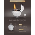 thumbnail image 4 of Mini Unique Round Brass Vintage Kerosene Lighter,Automatic Ignition, Reusable,Safety Lock,Swiss Classic,Best Gift for Men,Thorens Gen 8 Double Claw Silver, 4 of 8