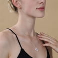 thumbnail image 4 of APSVO S925 Sterling Silver Plated Love Heart Necklaces for Women Girls CZ September Birthstone Necklace with Blue Sapphire Birthday Graduation Jewelry Gifts Teen Her Mom Wife Kids Ideas, 4 of 6
