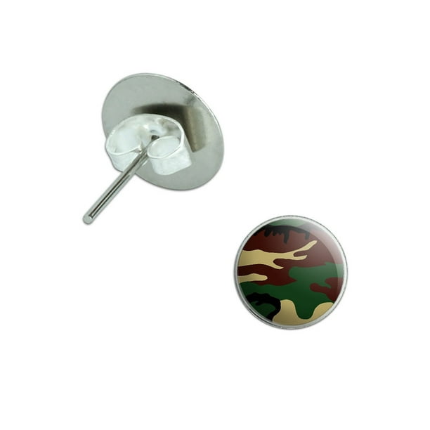 Graphics and More Camouflage Army Soldier Pierced Stud Earrings