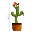 thumbnail image 3 of Muñeco Electrónico De Cactus Que Canta Y Baila, Figuras De Acción De Juguete De Felpa De Cactus Para Decoración Del Hogar Para Niños Que Juegan Guardurnaity HA034989-00, 3 of 6