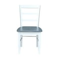 thumbnail image 6 of Set of 2 Solid Wood Madrid Ladderback Chairs in White/Heather Gray, 6 of 11