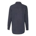 thumbnail image 3 of Burnside Womens Long Sleeve Solid Flannel Shirt, L, Denim, 3 of 3