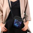 thumbnail image 4 of HELLHERO Cosmic Wolf Women Crossbody Bag with Double Layer Crossbody Bags Stylish Polyester, 4 of 7