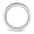 thumbnail image 2 of Stainless Steel w/Sterling Silver Inlay Polished/Brushed Edge 7mm Band, 2 of 6