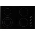 thumbnail image 3 of 30 Inch Electric Cooktop, 4 Burner Built-In Stove Top with Ceramic Glass, 7200W Radiant Heating, Knob Controls&11 Heat Settings, 220-240V Hardwired, 3 of 12