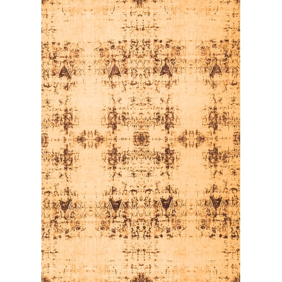 Ahgly Company Indoor Rectangle Solid Orange Modern Area Rugs, 2' x 3'