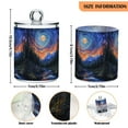 thumbnail image 5 of Yayeee 4 Pack Qtip Holder Bathroom Cotton Swab Canister with Lid Clear Dispenser Set, Mountains and Forests, 5 of 6