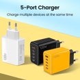 thumbnail image 4 of Cargador de teléfono de carga rápida 4PD+USB de 120 W, 5 puertos tipo C, adaptador de carga rápida para Xiaomi, Huawei y Samsung., 4 of 5