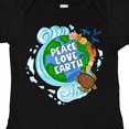thumbnail image 4 of Inktastic Earth Day Peace Love Earth with Turtle and Waves Boys or Girls Baby Bodysuit, 4 of 5