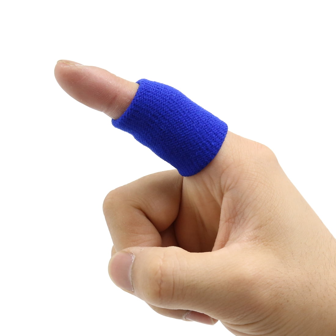 10pcs Blue Cotton Stretch Sport Anti-dislocation Protector Finger Sleeve Support
