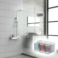 thumbnail image 4 of Set Toothbrush Holder Toothpaste Holder Wall Toothbrush Cup Holder Wall Toothbrush Toothbrush Cup Holder Wall Hair Dryer Holder Tooth Mug Rack Water Tumbler Cup White Cele valentines day gift for him, 4 of 6