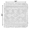 thumbnail image 7 of 16" Handwoven Cotton & Silk Throw Fringed Pillow Cover Embossed Zig Zag & Crossed Lines Design, 7 of 7