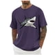 thumbnail image 2 of Tops para hombre, blusas y camisas de cuello redondo y manga corta para hombre, blusas casuales de moda con cuello redondo y estampado para hombre, blusas de poliéster para hombre., 2 of 5