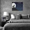 thumbnail image 6 of Wolf Wall Art Wolf And Moon Motivational Canvas Wall Decor I Choose Inspirational Quotes Painting Positive Modern Home Decor Animal Picture Artwork Framed Ready to Hang for Bathroom Office 12"x16", 6 of 6