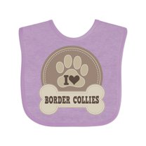 Inktastic Border Collie Dog Gifts Girls Baby Bib