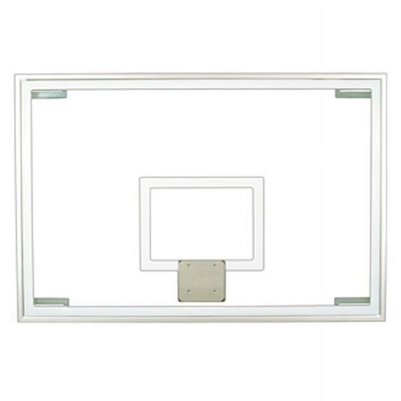 FT236 Tempered Glass 48 X 72 in. Official Glass Backboard, Sienna Orange